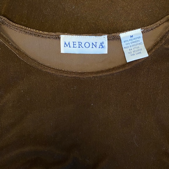 Merona Vintage Brown Velvet Dress - Picture 6 of 6
